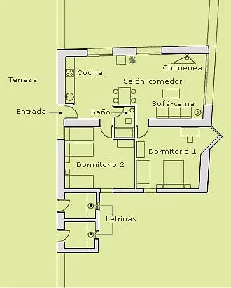 Casa De Las Letrinas Alta, 2 Habt 5 Mas 1 Pers Max Chimenea Con Horno Puerto de la Laja 0*,  Espanha